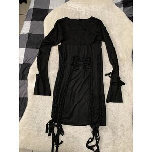 New Fashion Nova Yovanna Mini Dress Set 2 Piece Black Laced Plus Size 2X Western